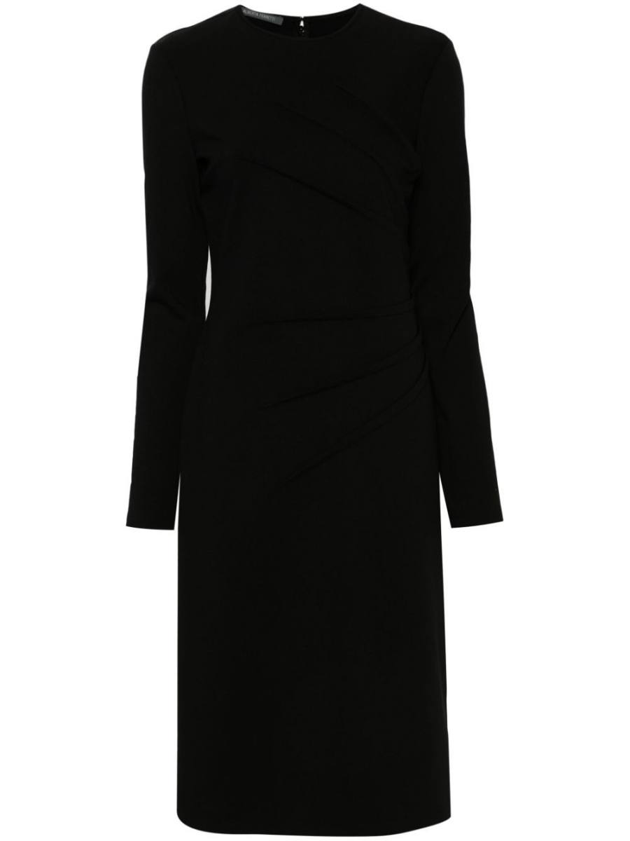 pleated midi dress