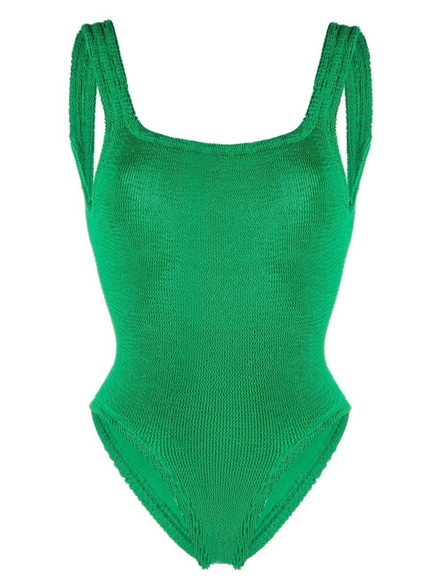 crinkle-finish backless one-piec