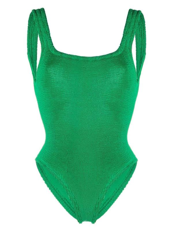 crinkle-finish backless one-piec