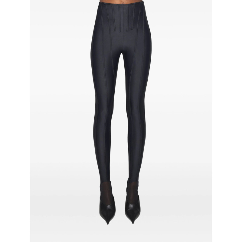 Mugler Panelled Corseted Leggings