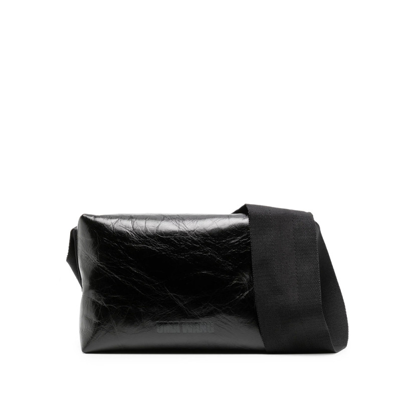 Uma Wang Logo-embossed Leather Shoulder Bag