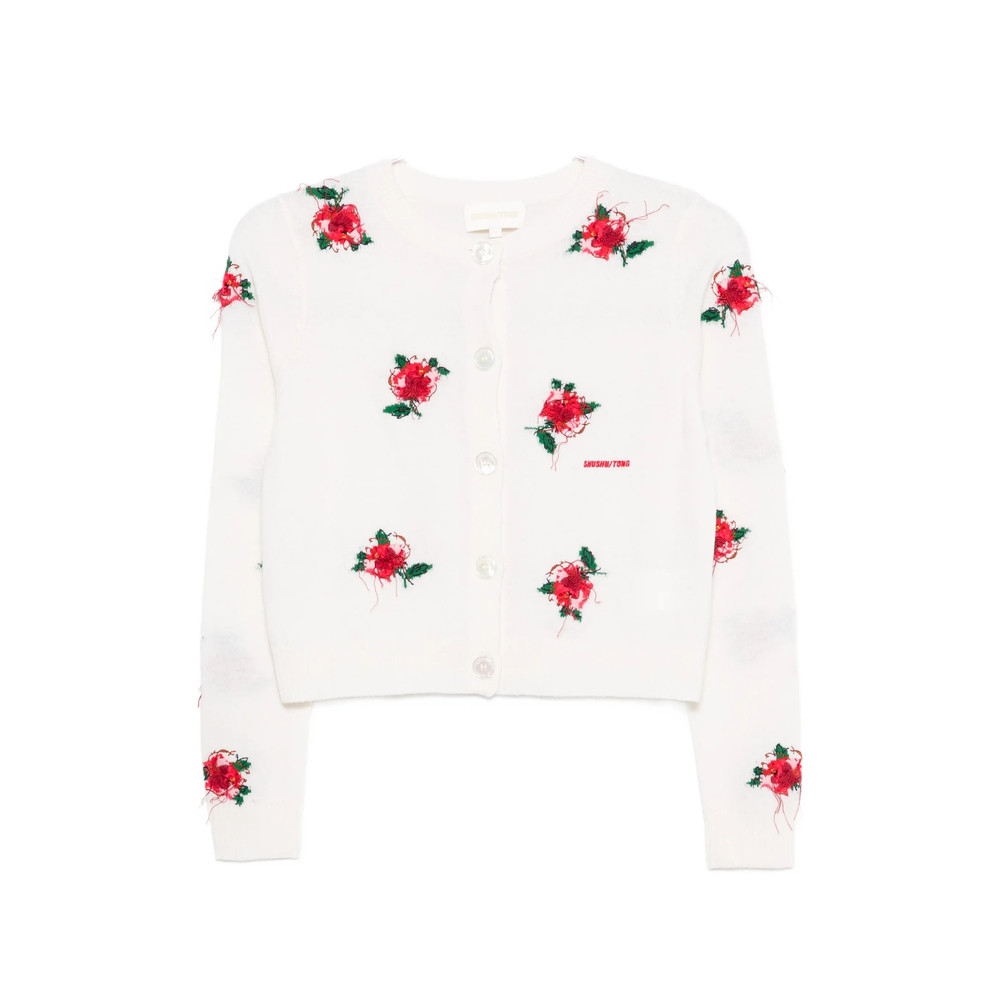 Shushu/tong Floral-embroidered Cardigan