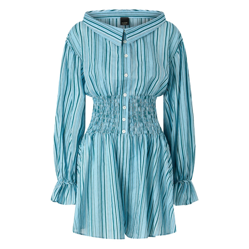 Pinko Striped Shirred Jumpsuit