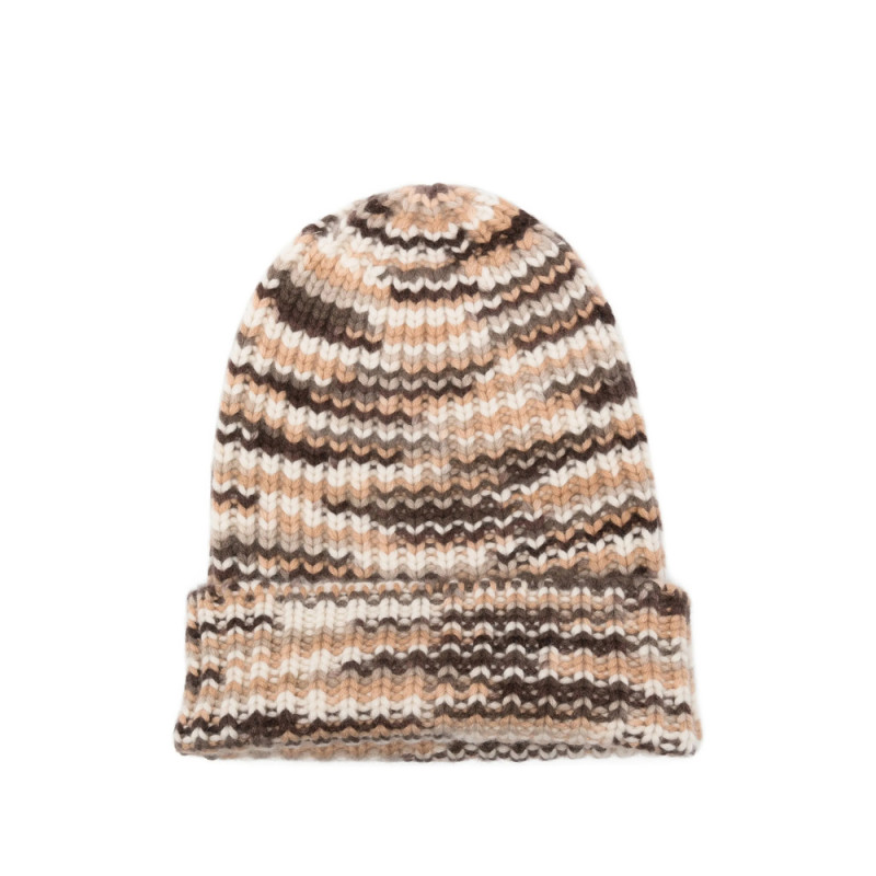 Hurray Striped Cashmere Beanie Hat