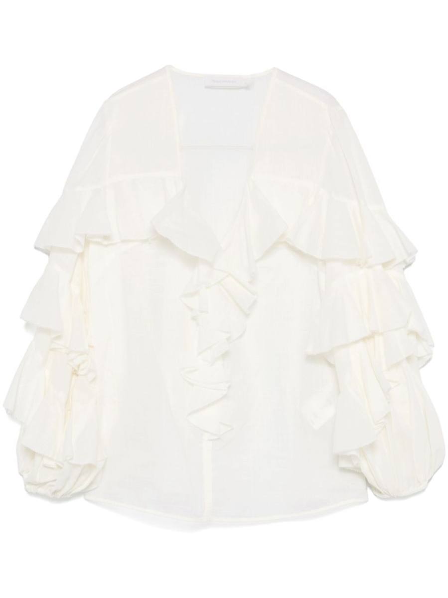 ruffled blouse
