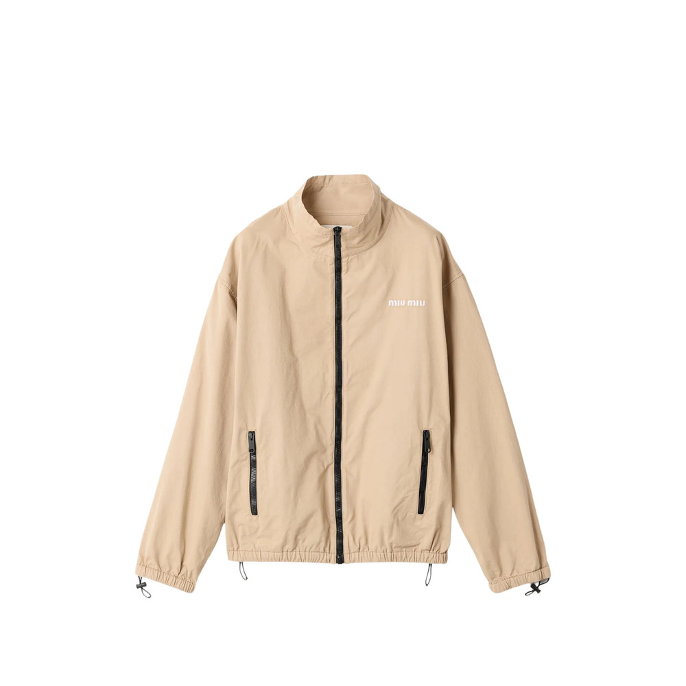 Miu Miu Washed Gabardine Blouson Jacket