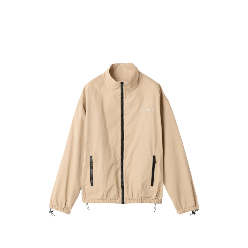 Miu Miu Washed Gabardine Blouson Jacket