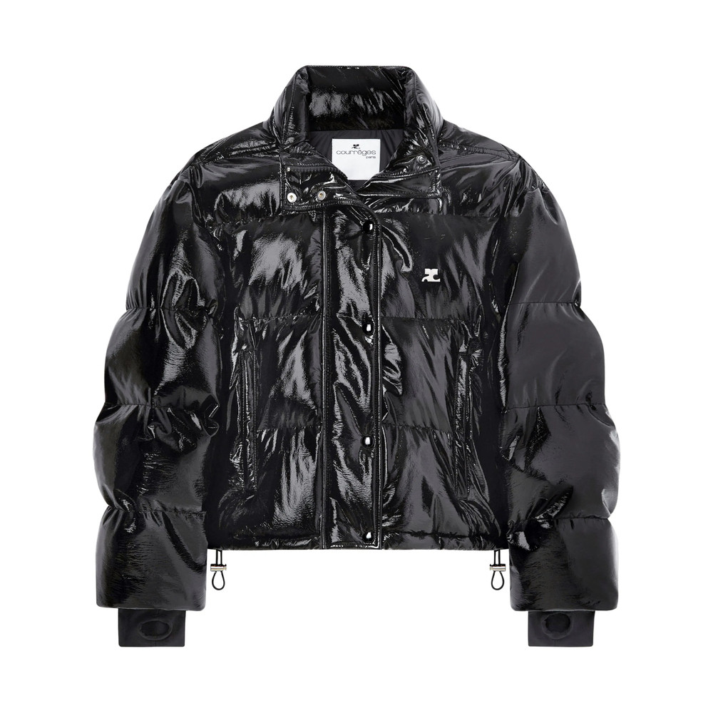 Courrèges Vynil Logo-print Puffer Jacket