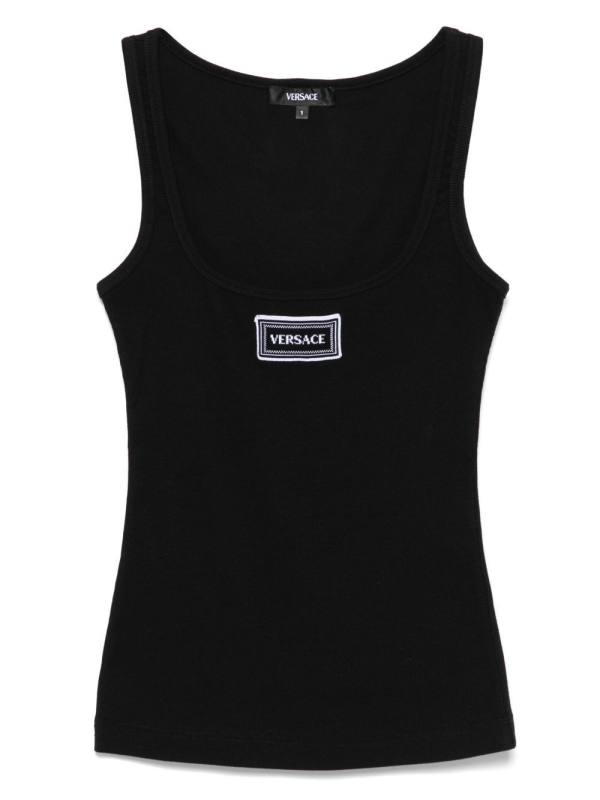 logo-patch tank top