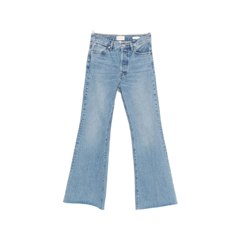 Frame The Lax Raw-edge Wide-leg Jeans