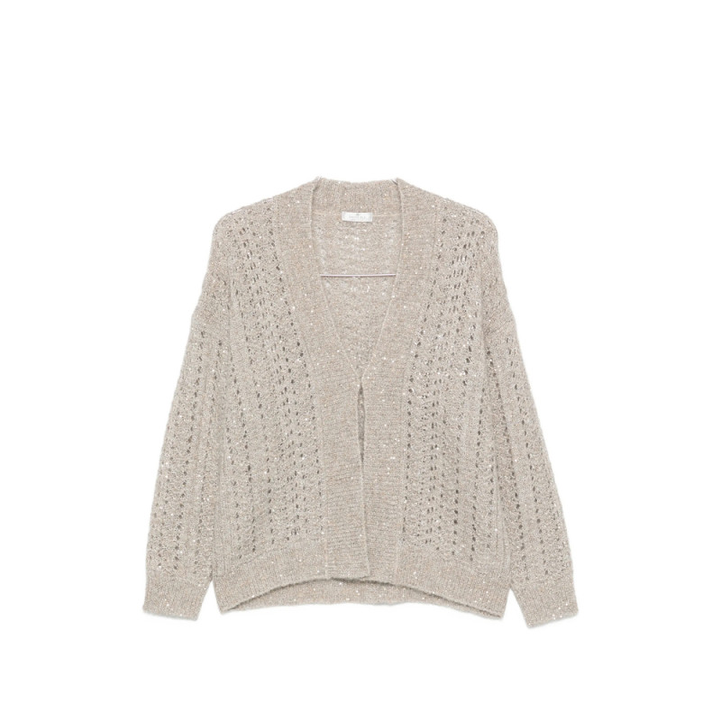 Panicale Sequin-embellished Open-knit Cardigan