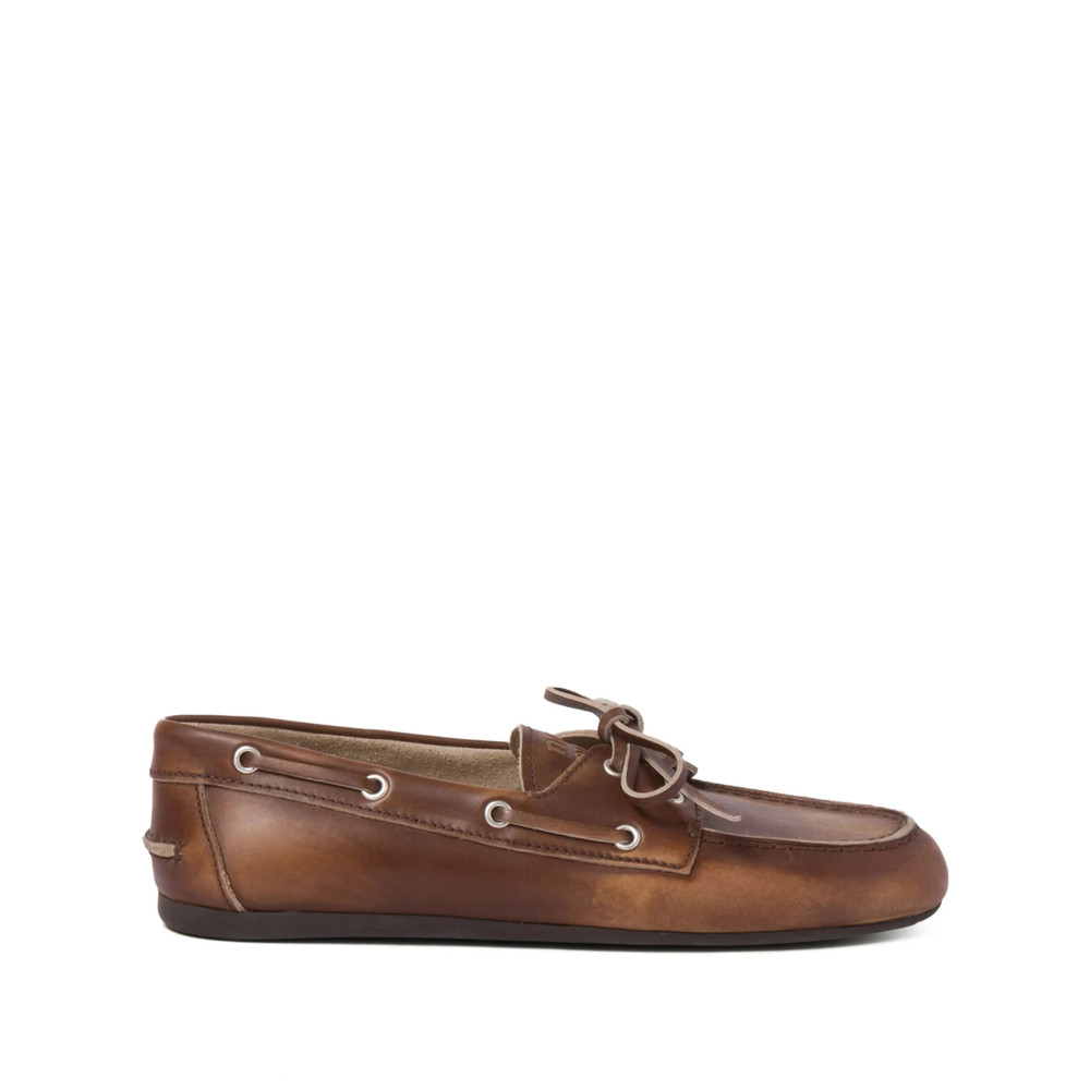 Miu Miu Bleached Leather Loafers