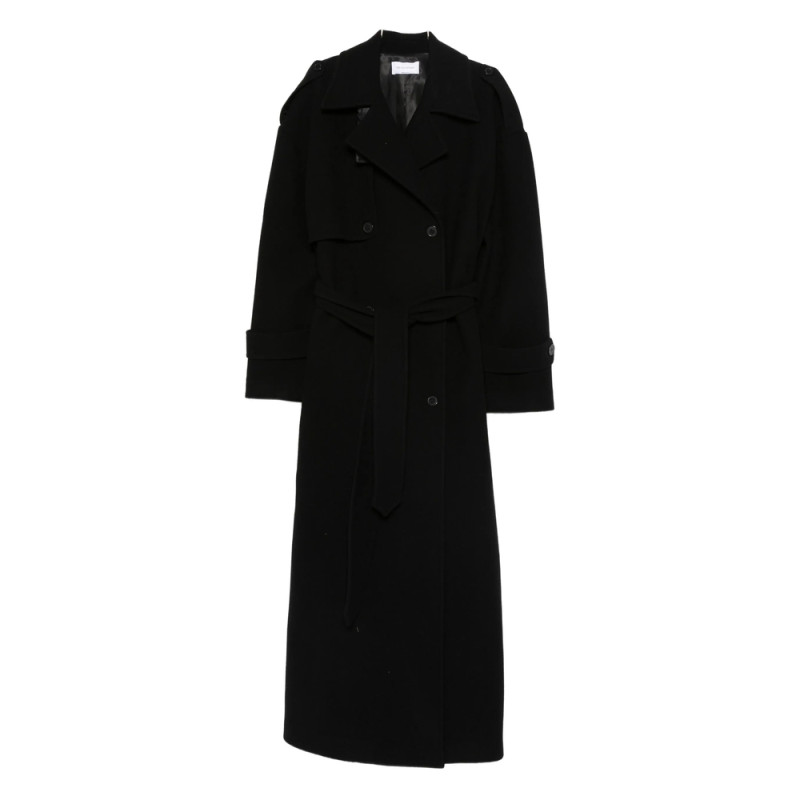 The Nina Studio Belted Double-breasted Coat