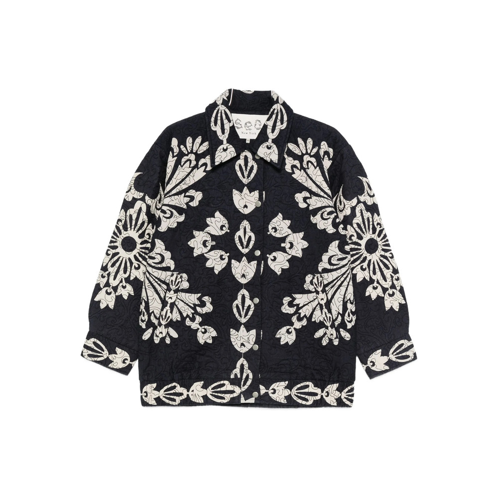 Sea Liliana Floral-embroidered Quilted Jacket