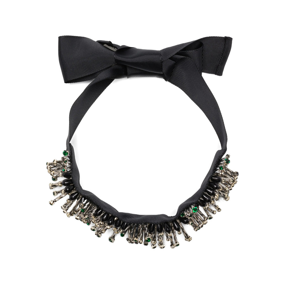 Dries Van Noten Bow Beaded Necklace
