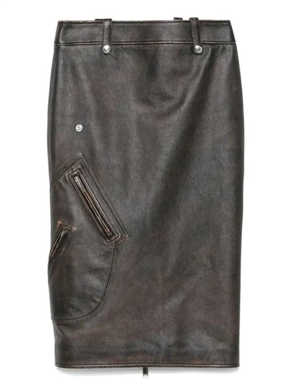 leather pencil skirt
