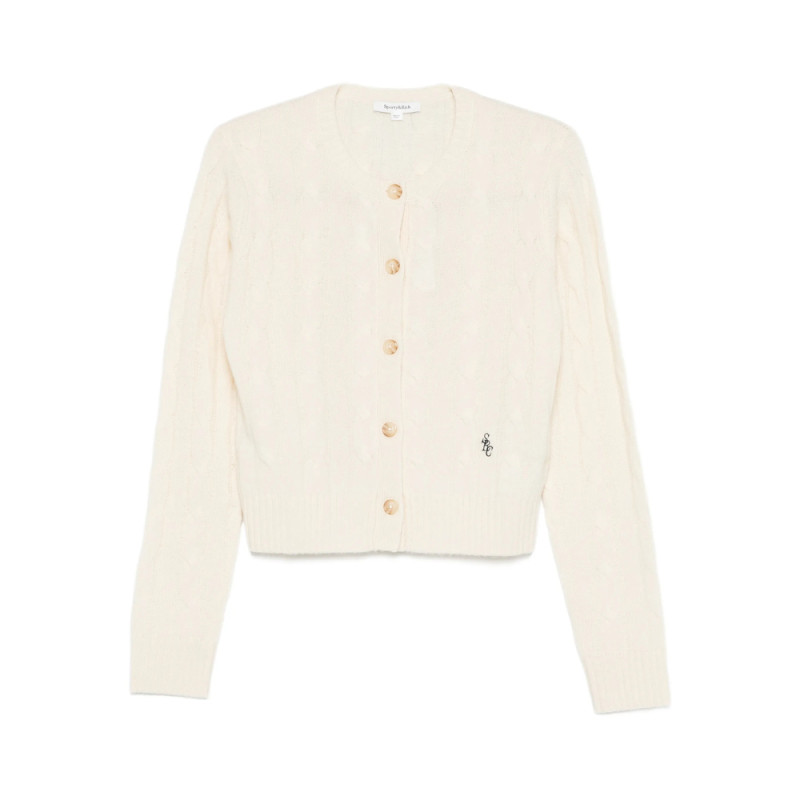 Sporty & Rich Cable-knit Buttoned Cardigan