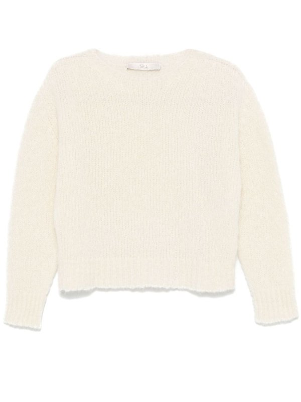 chunky-knit sweater