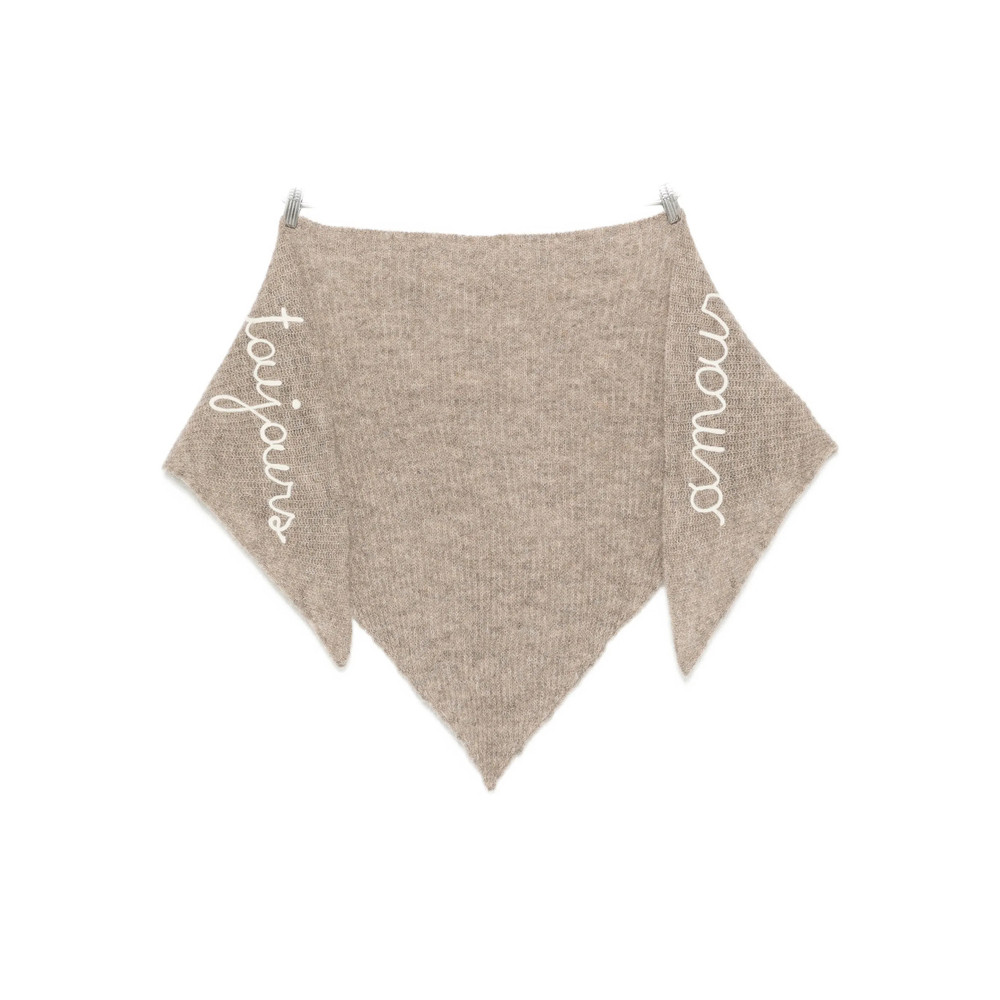 Maison Labiche Slogan-embroidered Scarf