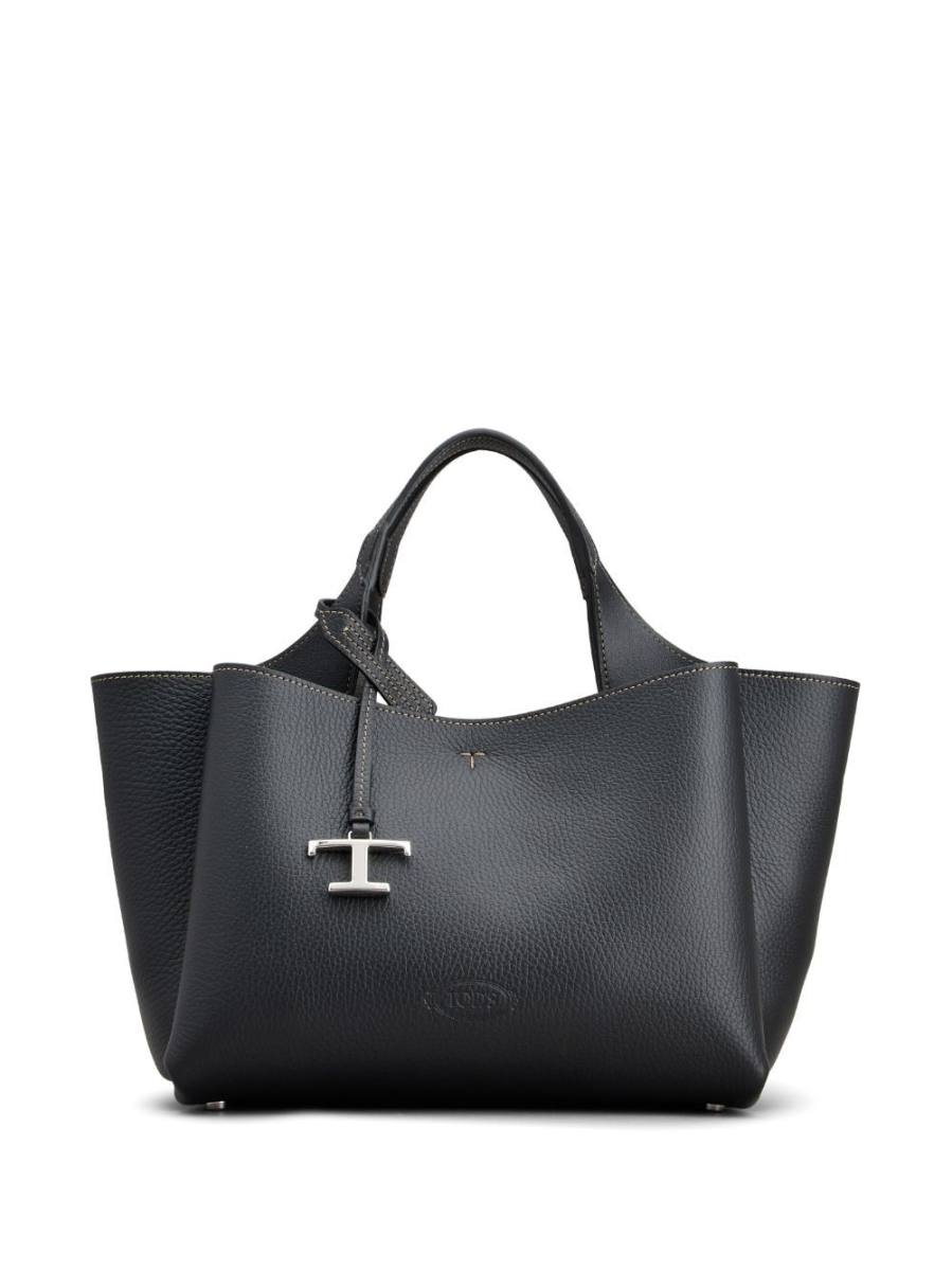 medium logo-plaque leather tote bag