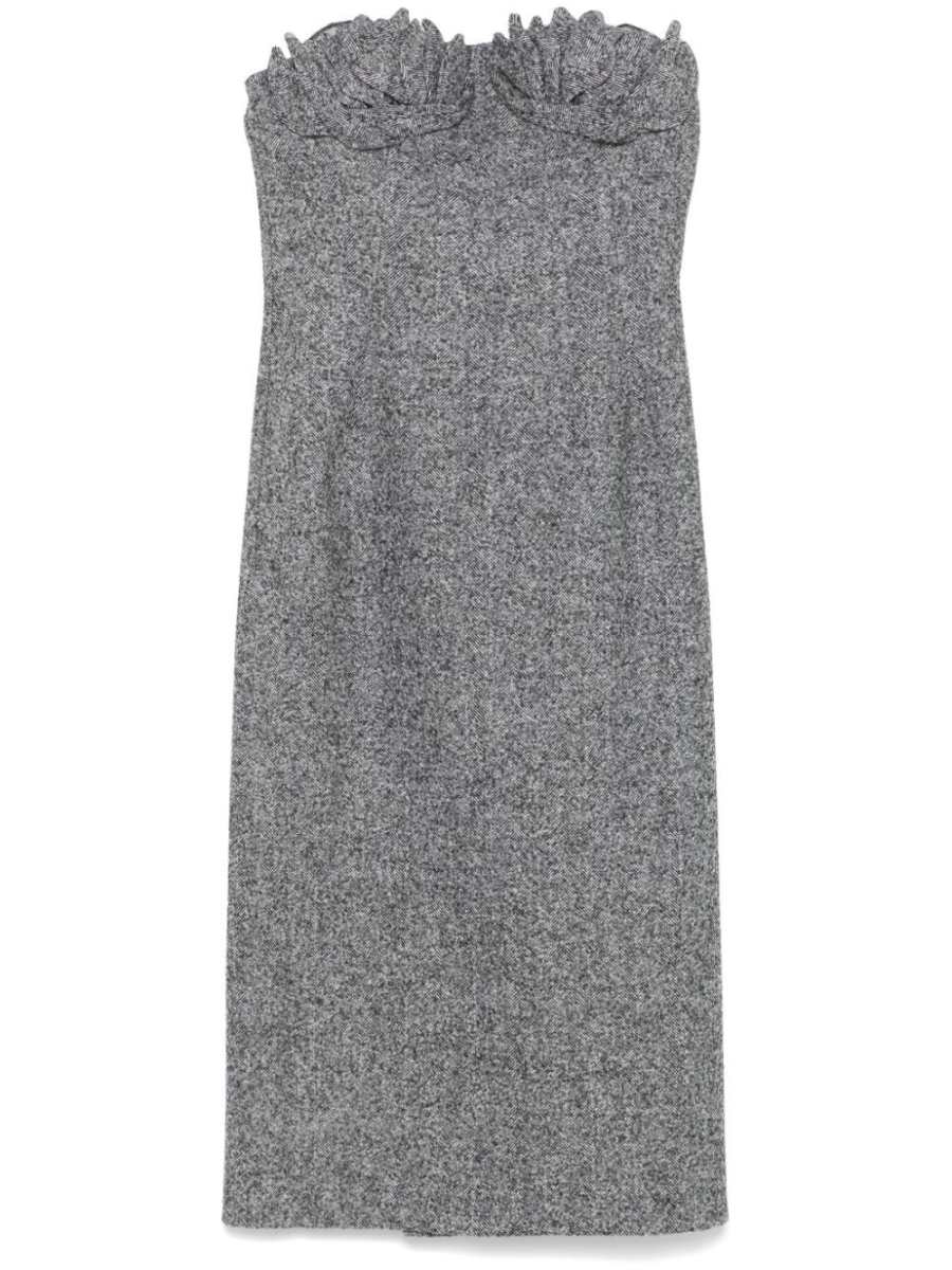 boned midi dress