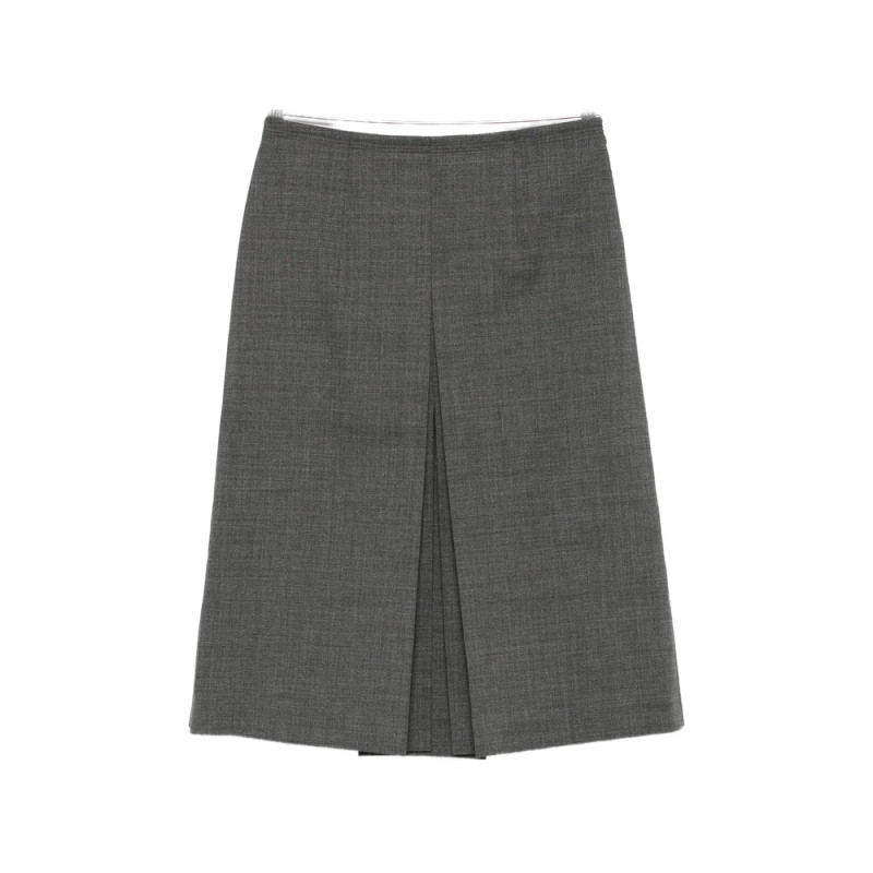 Prada Pleated Wool Skirt