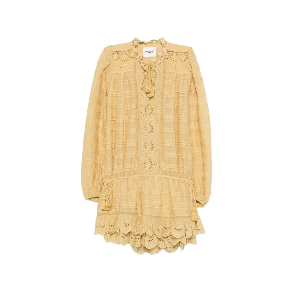 Marant Étoile Long-sleeve Ruffled Mini Dress