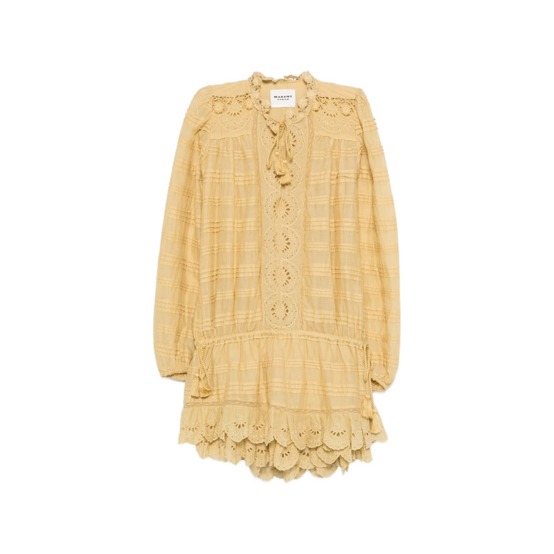 Marant Étoile Long-sleeve Ruffled Mini Dress