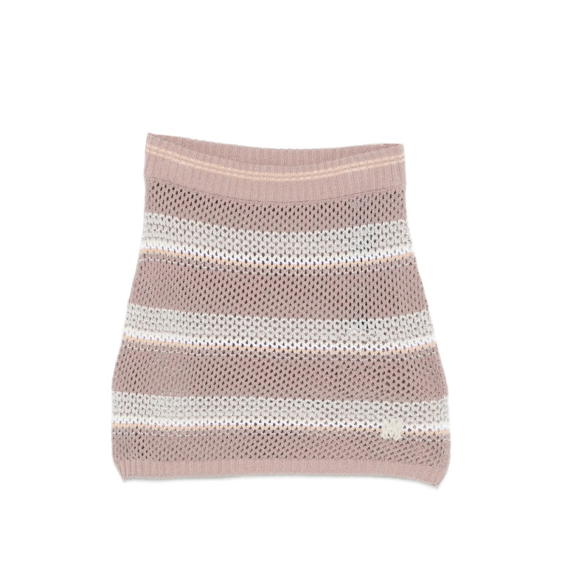 Amiri Crochet Striped Mini Skirt