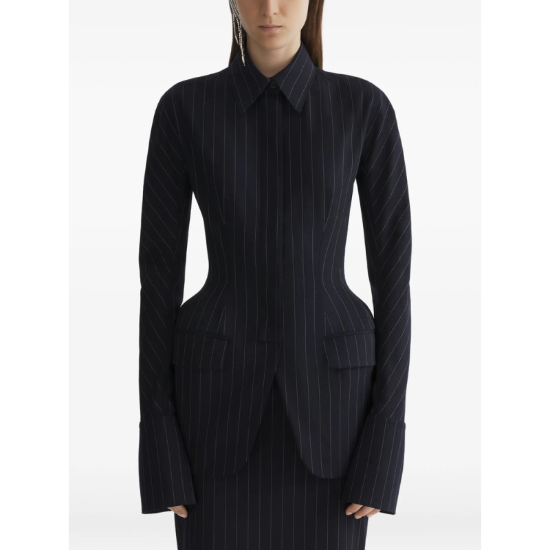 Mugler Pinstripe Tailored Jacket