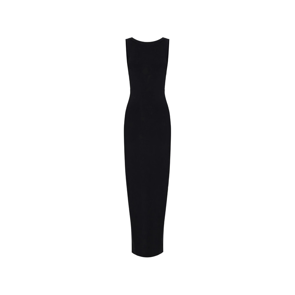 Elisabetta Franchi Red Carpet Dress In Shiny Viscose Fabric With Charms