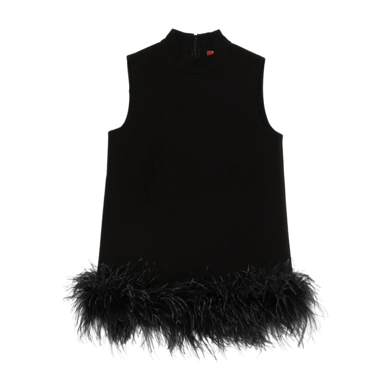 Max Mara Studio Feather-trim Top