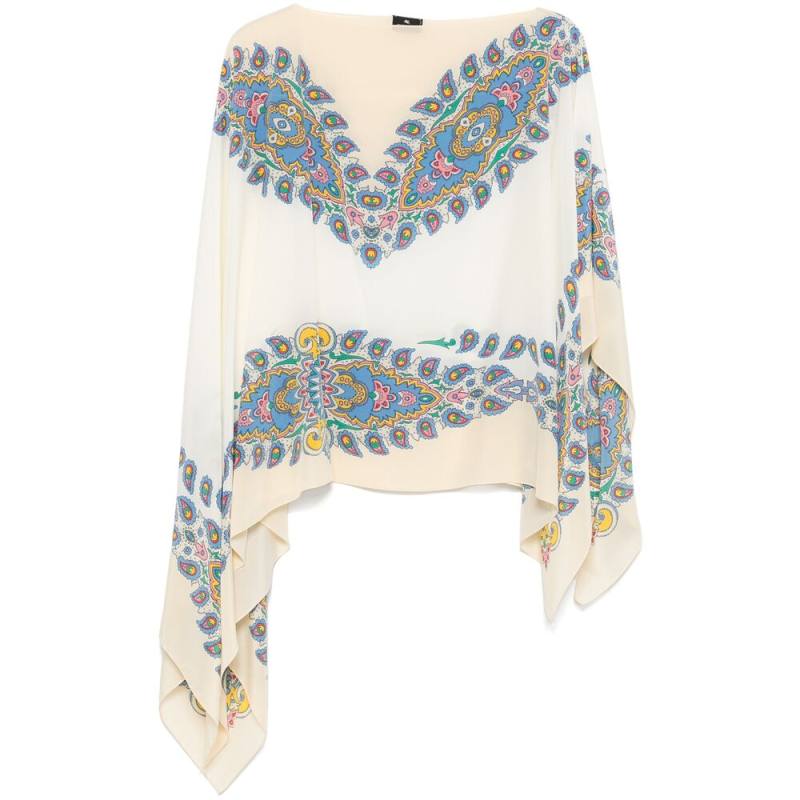 Etro Paisley-print Silk Poncho