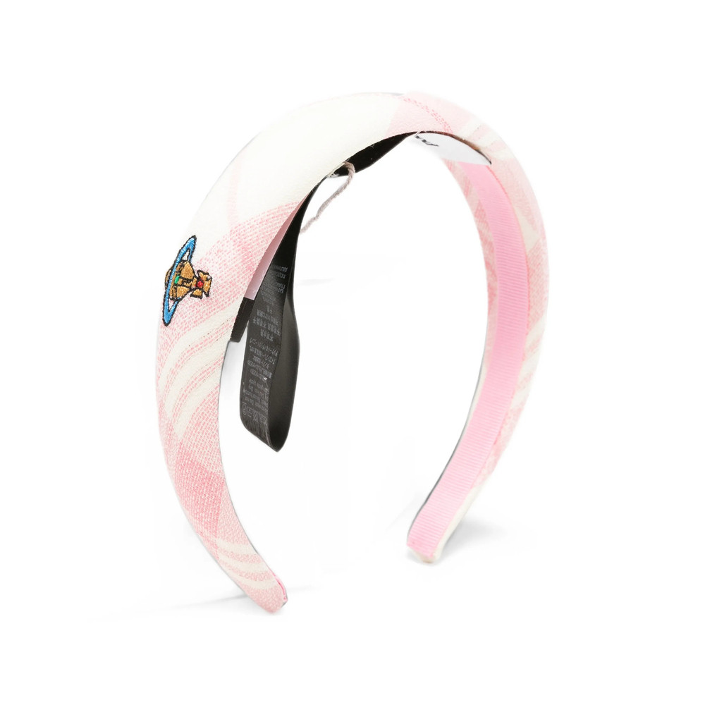 Vivienne Westwood Orb-embroidered Checked-pattern Headband