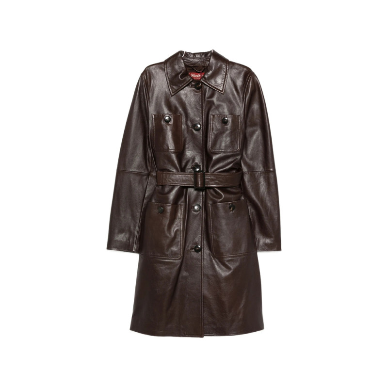 Max Mara Studio Mstamaca Button Belted Jacket