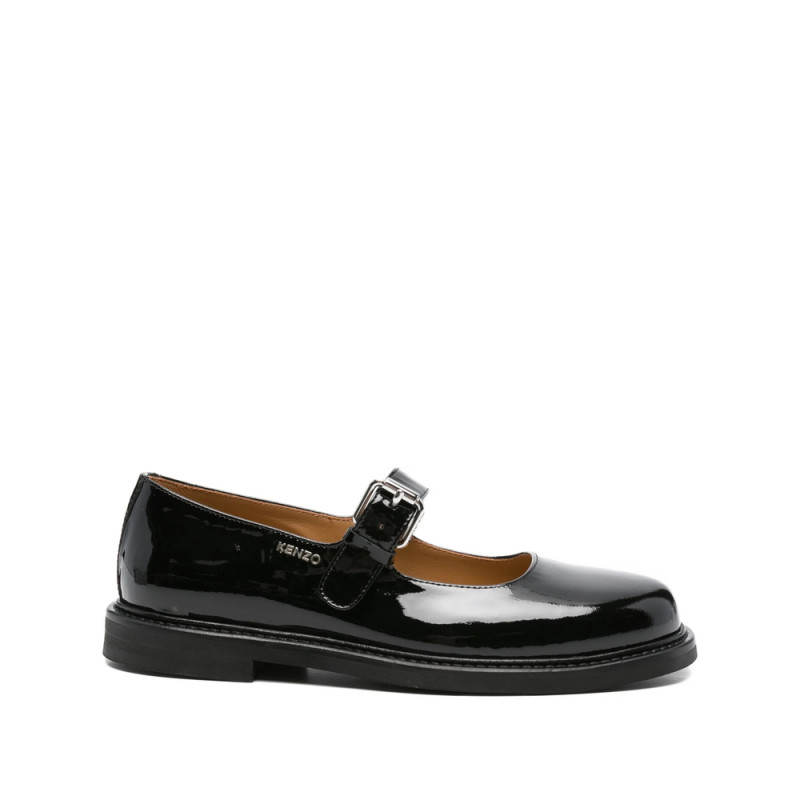 Kenzo Smile Buckle Patent Loafers