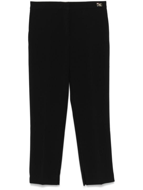 slits crepe trousers