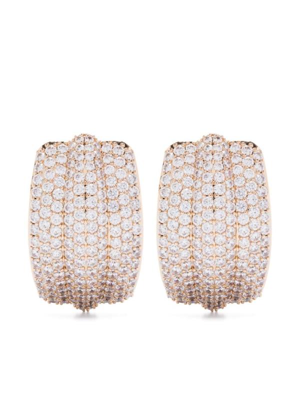 crystal ridged earrings