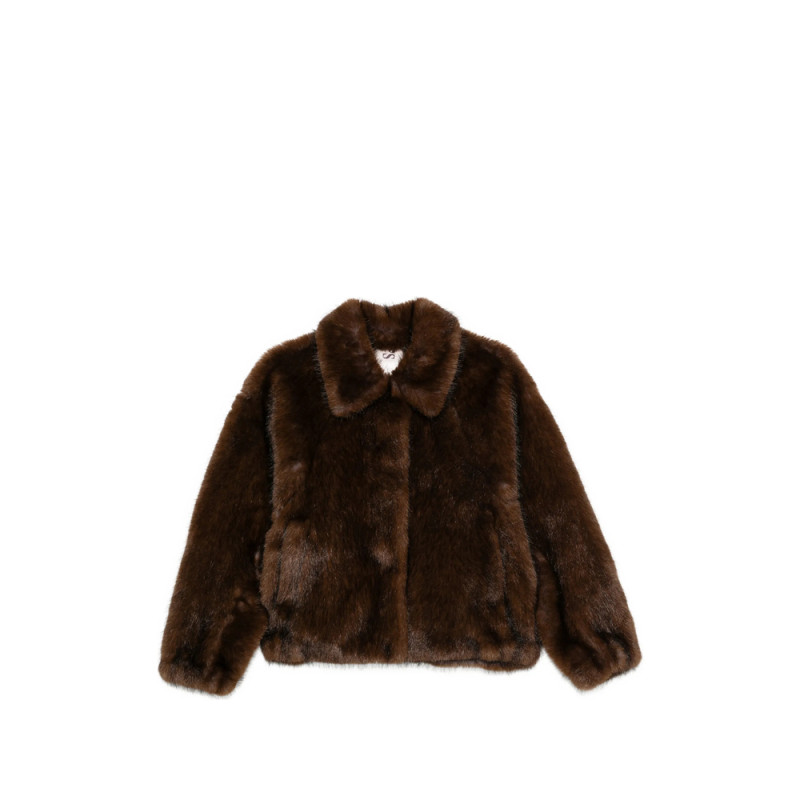 Valentini 1972 Faux-fur Long-sleeve Jacket