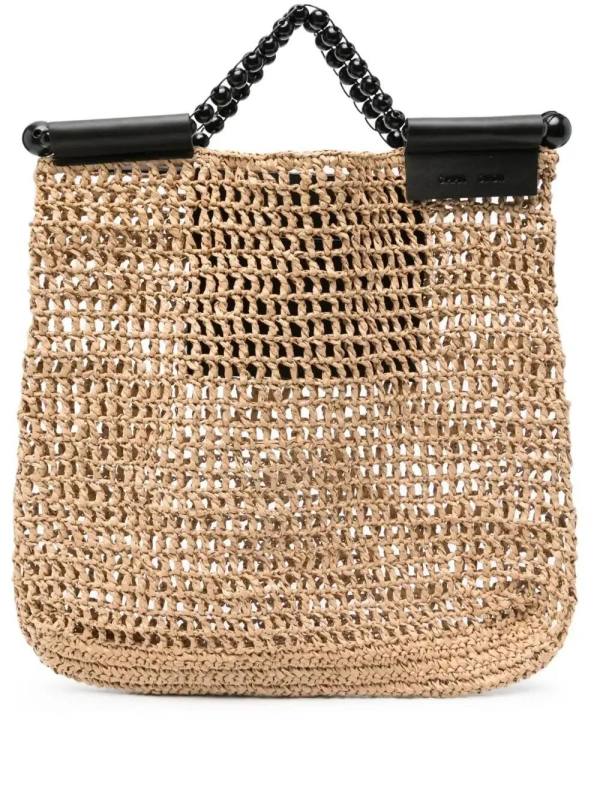 raffia tote bag