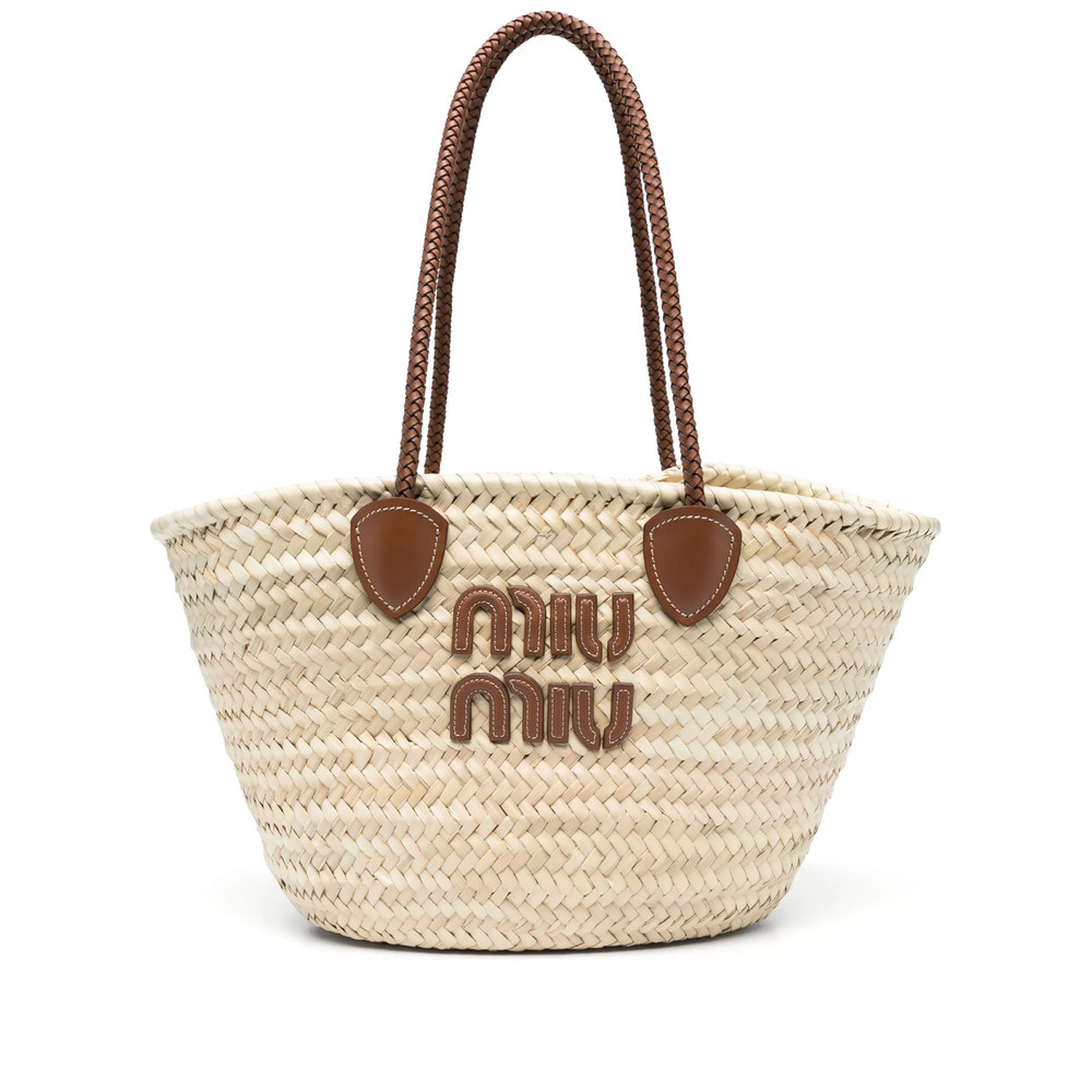 Miu Miu Logo-patch Tote Bag