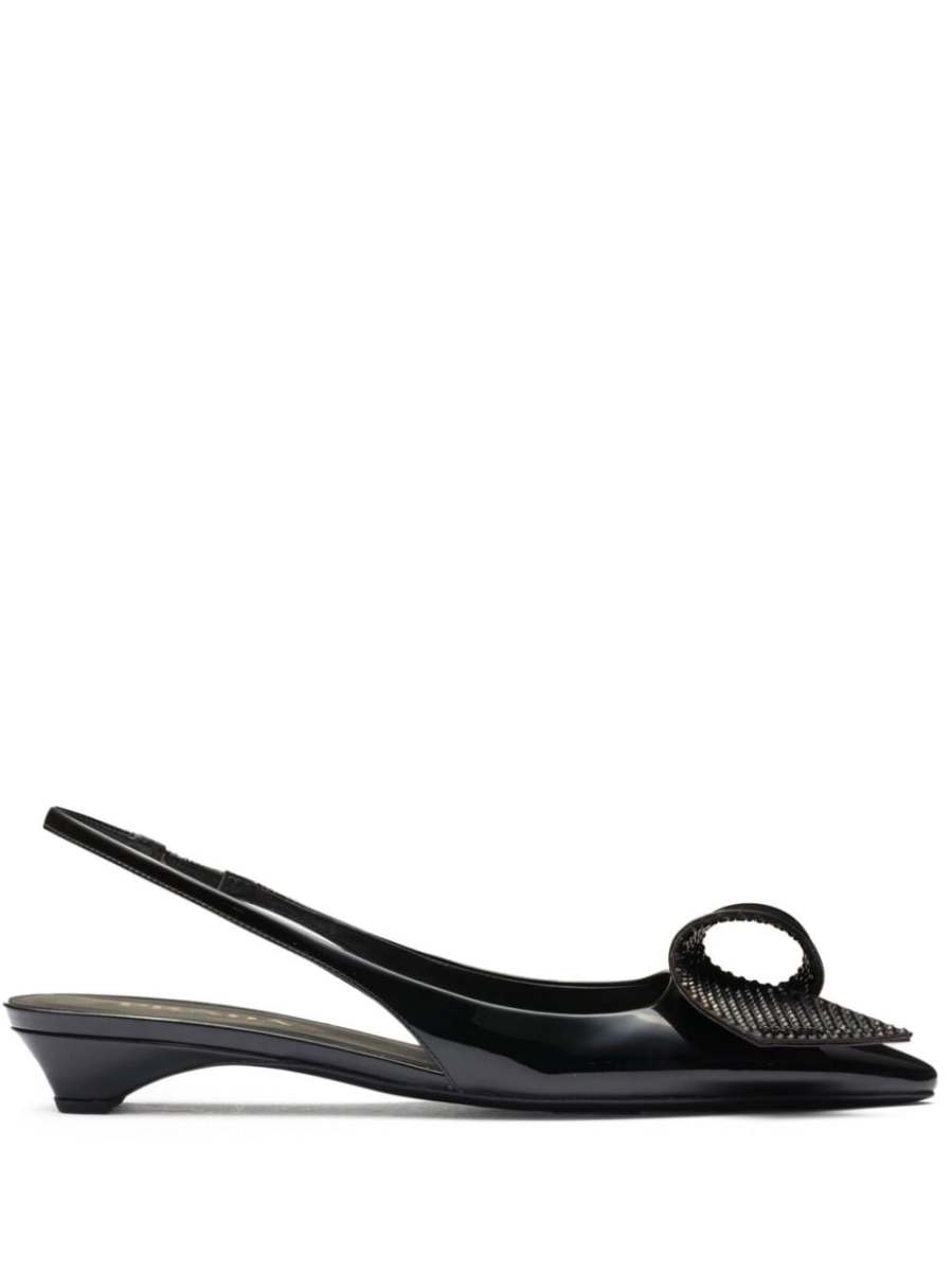 25mm appliqué-detail leather pumps