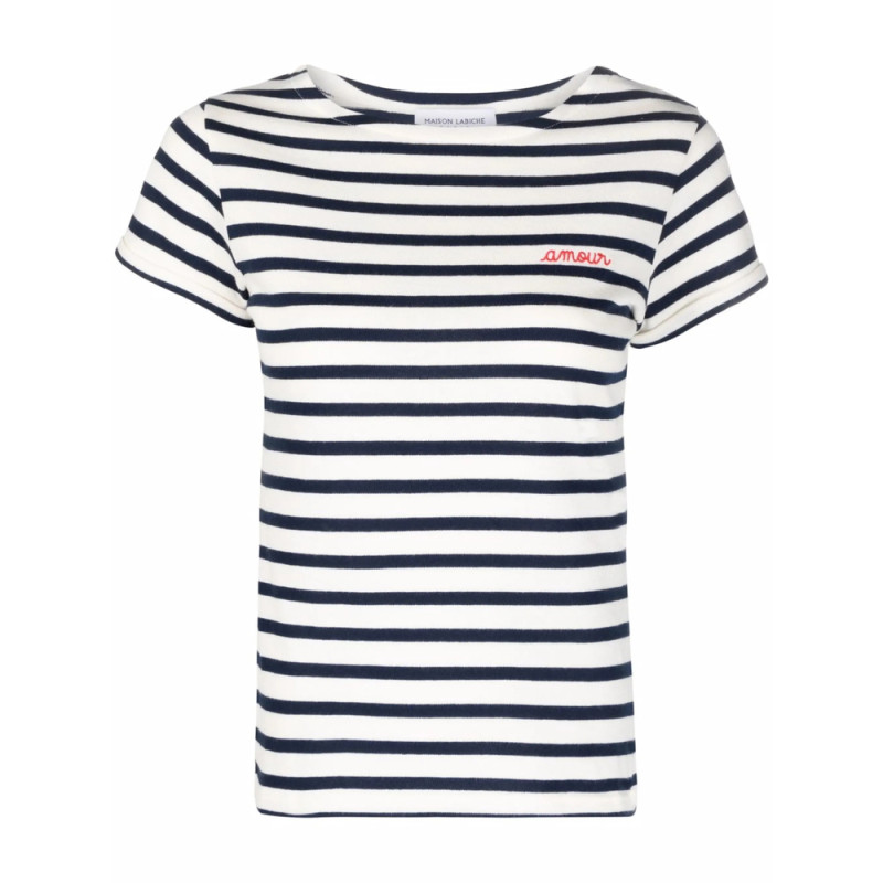 Maison Labiche Organic-cotton Striped T-shirt