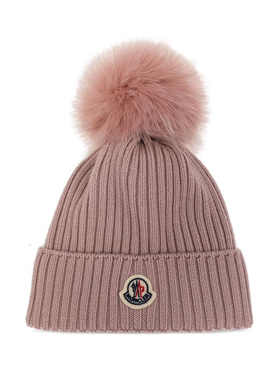 logo-appliqué ribbed-knit beanie