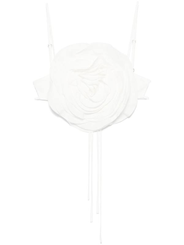 floral-appliqué top