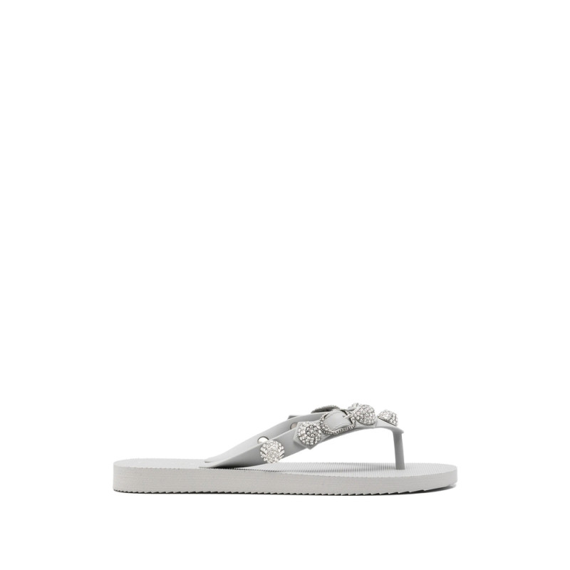 Balenciaga Cagole Crystal-embellished Flip-flops