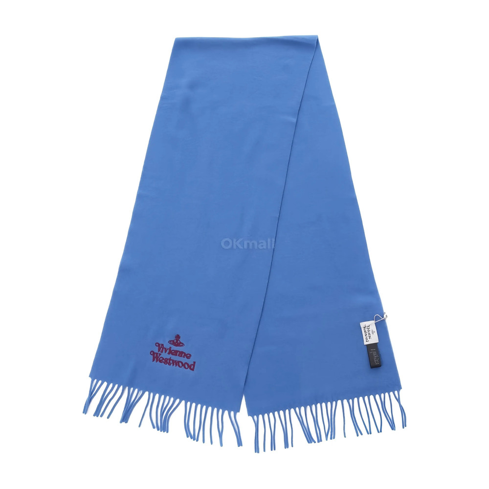 Vivienne Westwood Logo-embroidery Fringed Scarf