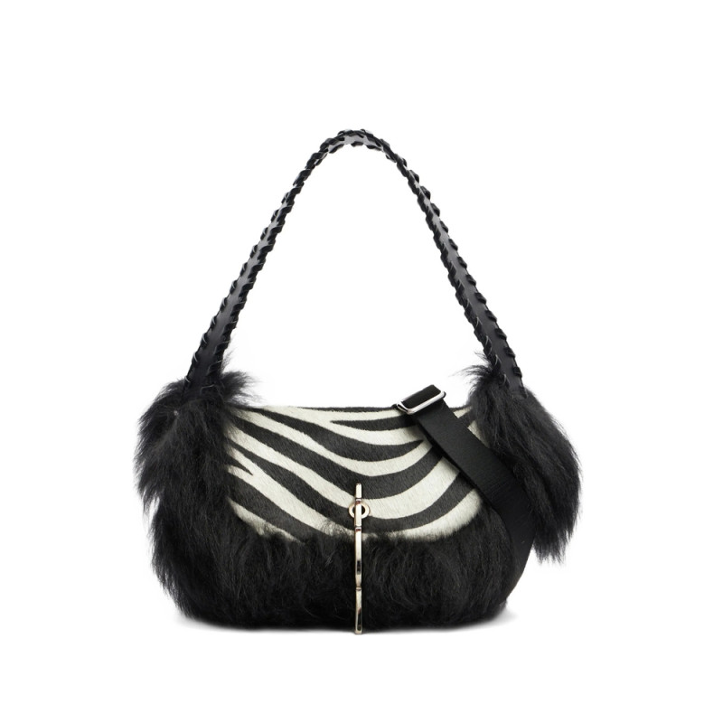 Blumarine Mini Zebra-print Shoulder Bag