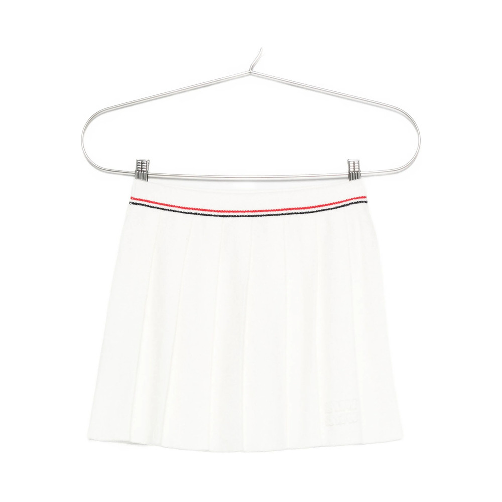 Miu Miu Cotton-blend Pleated Skirt