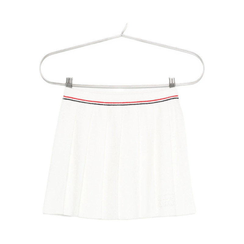 Miu Miu Cotton-blend Pleated Skirt